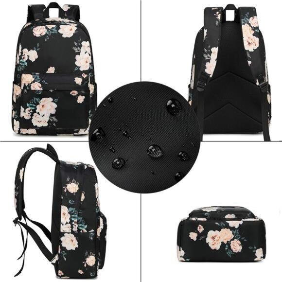 School BackpackSet Girls Womens Laptop Bookbag Casual Daypack Fits 15inch Laptop main image 4